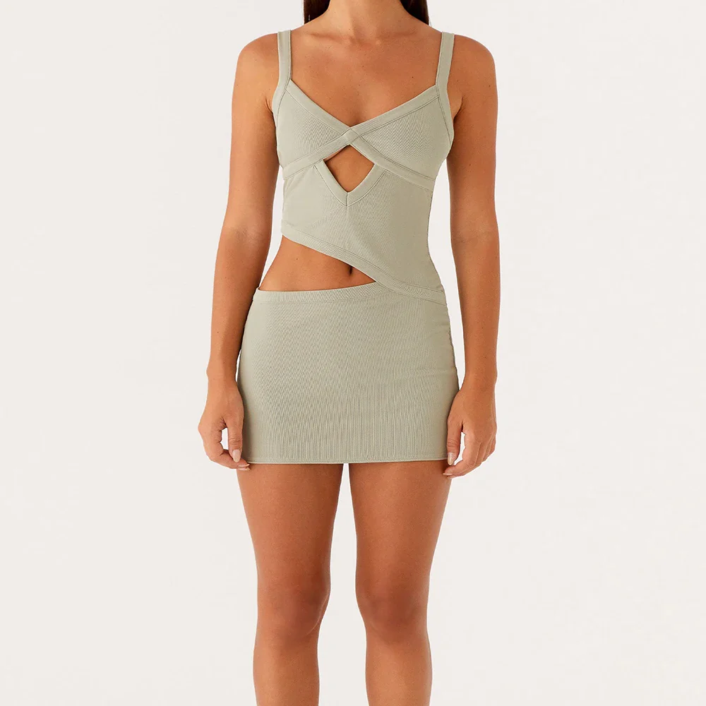 Sexy Y2K Cutout Spaghetti Bodycon Dress - Image 3