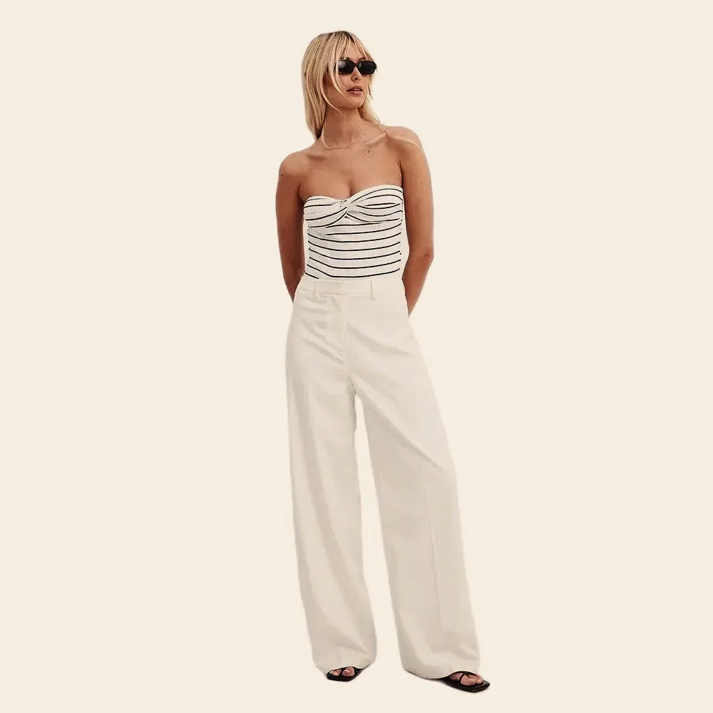 Sheer Backless Knit Top - Image 3