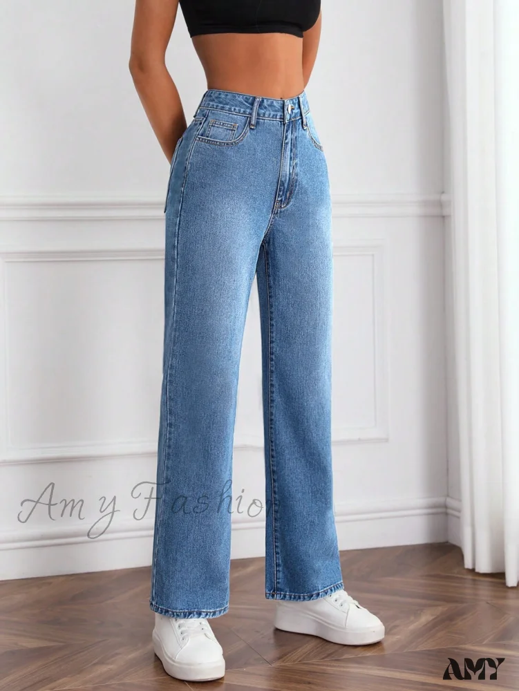 Amy Fashion - Slant Pocket Jeans - Image 3