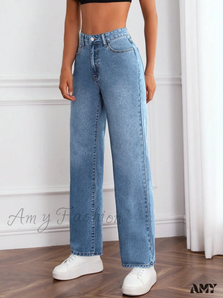 Amy Fashion - Slant Pocket Jeans - Image 4
