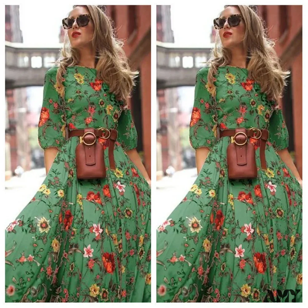 Amy Fashion - Slim Bodycon Sexy Long Streetwear Plus Size Boho Dress - Image 5