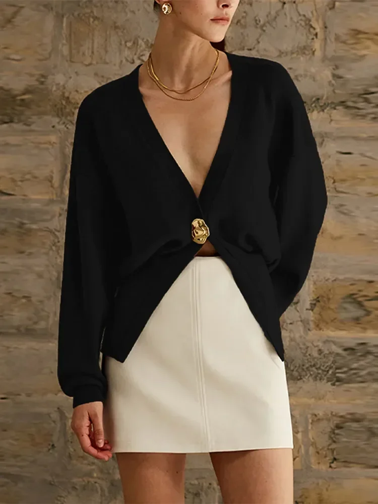 Slim Fit Button Solid Knit Cardigan - Image 2