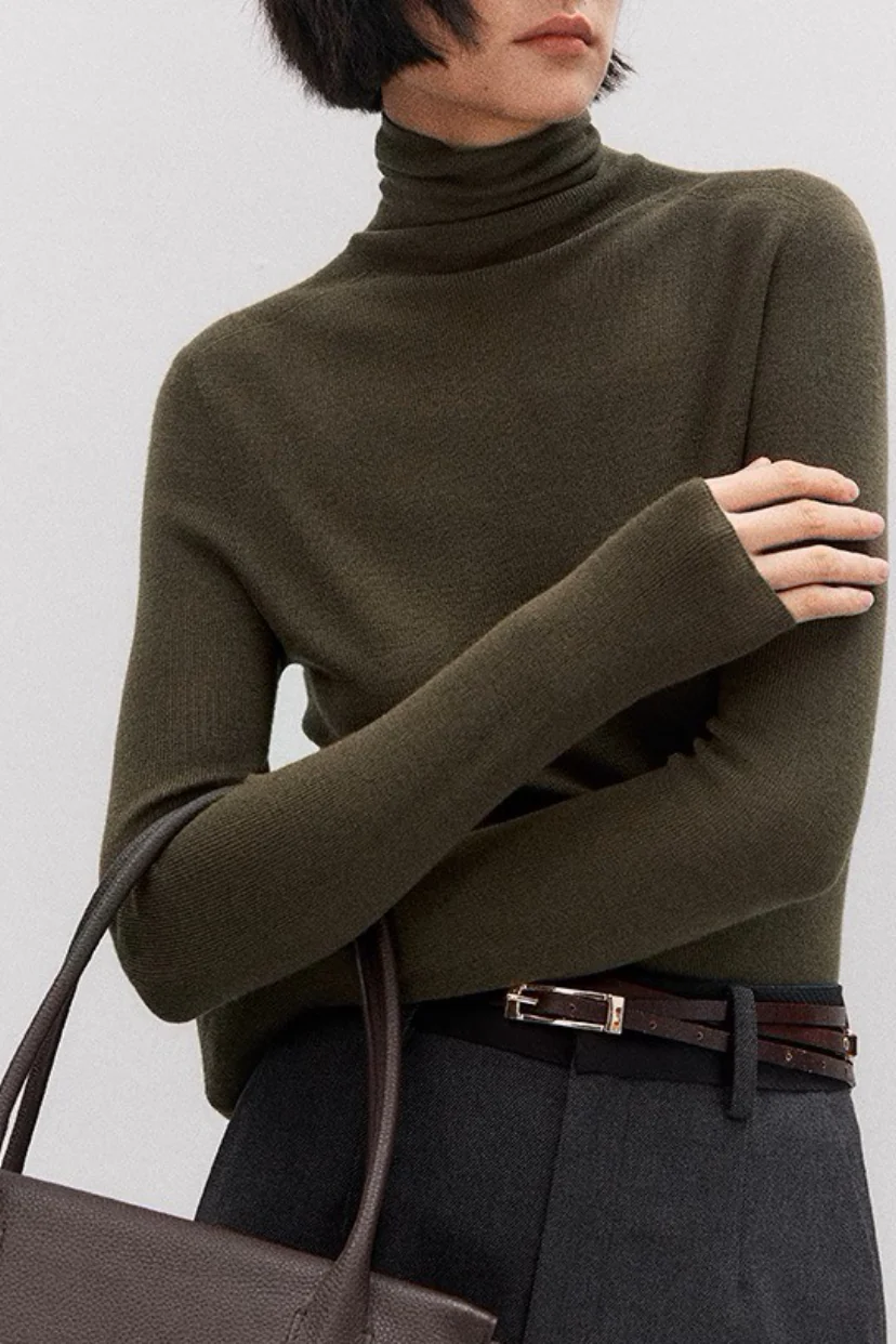 Soft Wool High Neck Fitted Base Layer - Image 11