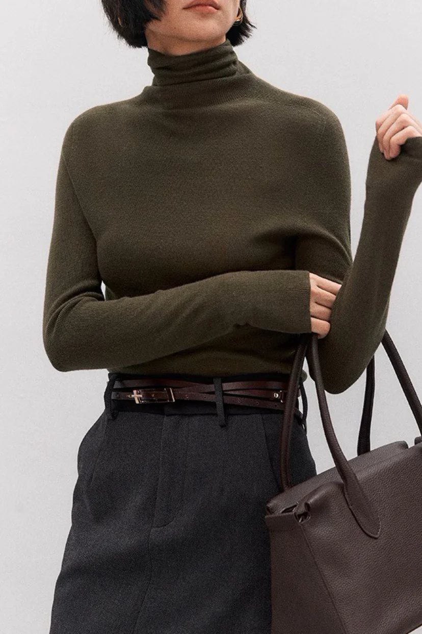 Soft Wool High Neck Fitted Base Layer - Image 12