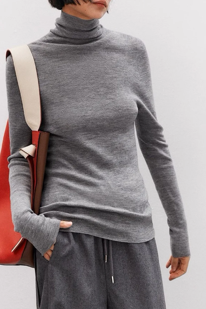 Soft Wool High Neck Fitted Base Layer - Image 3