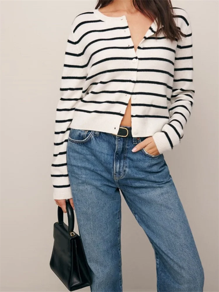 Solid Button Long Sleeve Knit Cardigan - Image 9
