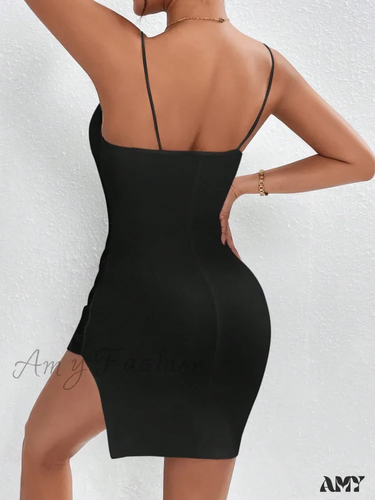Amy Fashion - Solid  Cami Bodycon Dress - Image 2