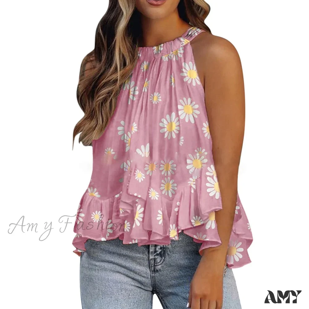 Amy Fashion - Solid Color Floral Polka Dot Blouses - Image 4