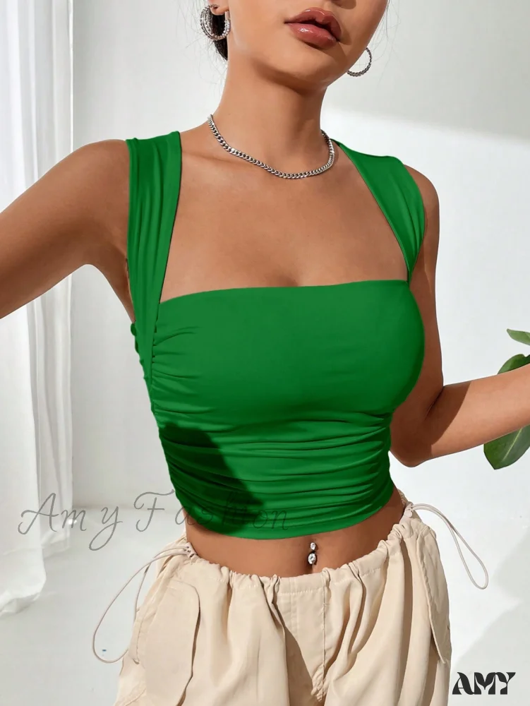 Amy Fashion - Solid Crop Tank Top - Image 6