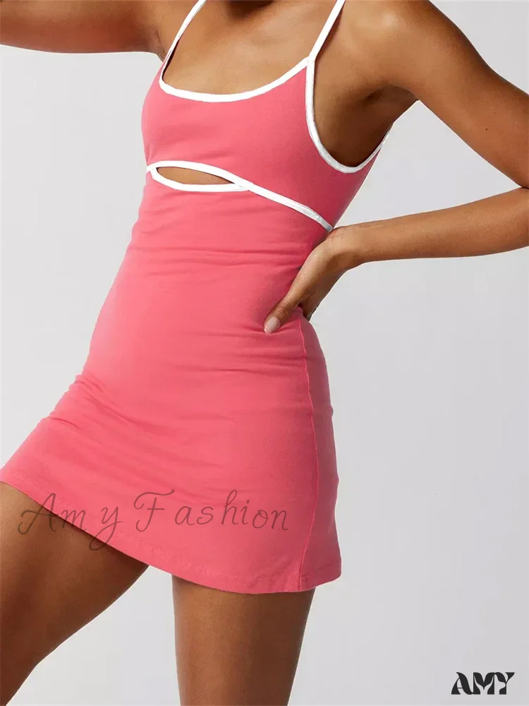 Amy Fashion - Spaghetti Strap Sleeveless Summer Cutout Backless Party  Mini Dress - Image 6