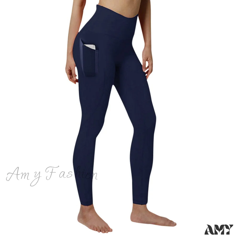 Amy Fashion - Pocket High Waist Push Up Sports leggings - Image 11