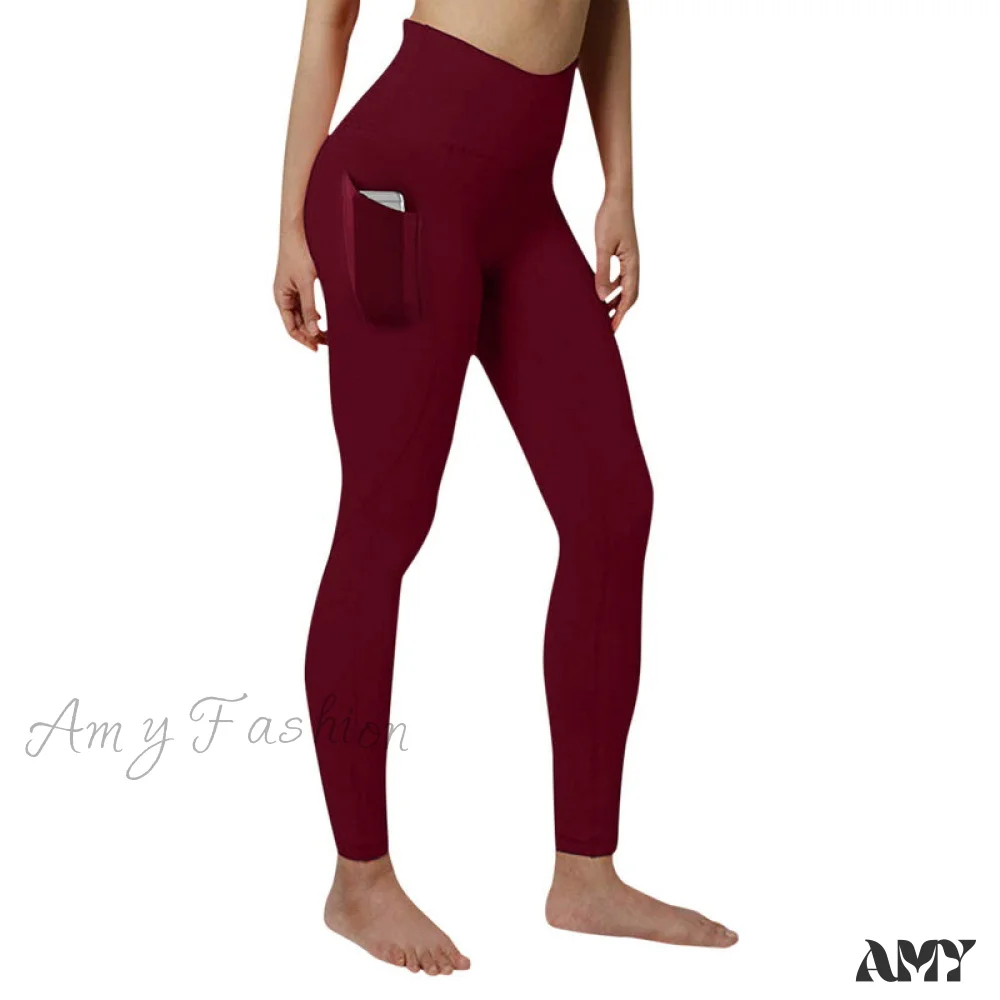 Amy Fashion - Pocket High Waist Push Up Sports leggings - Image 15