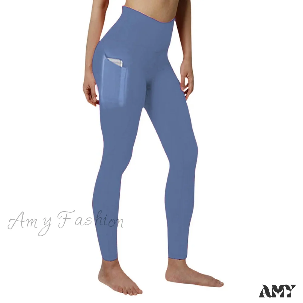 Amy Fashion - Pocket High Waist Push Up Sports leggings - Image 18