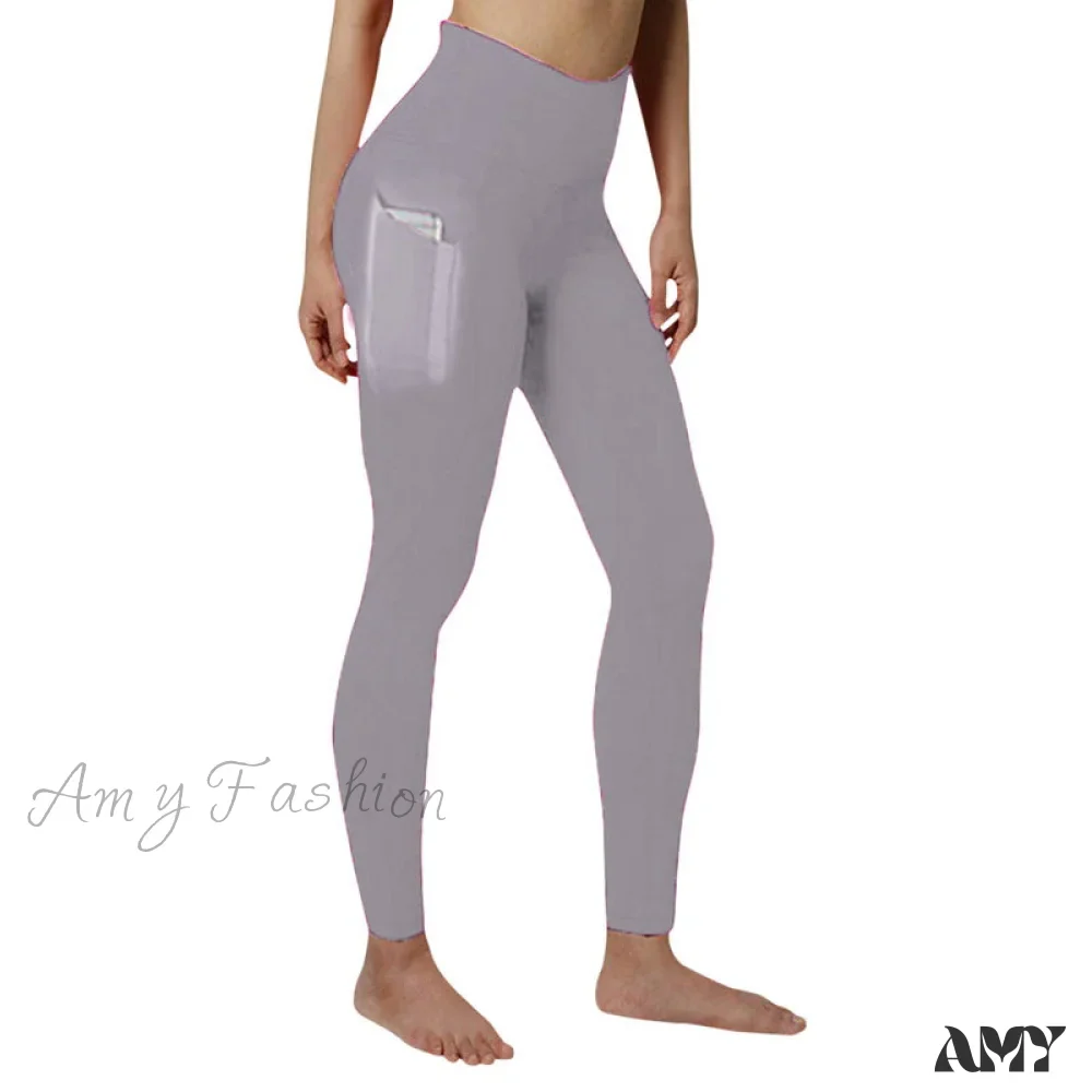 Amy Fashion - Pocket High Waist Push Up Sports leggings - Image 20