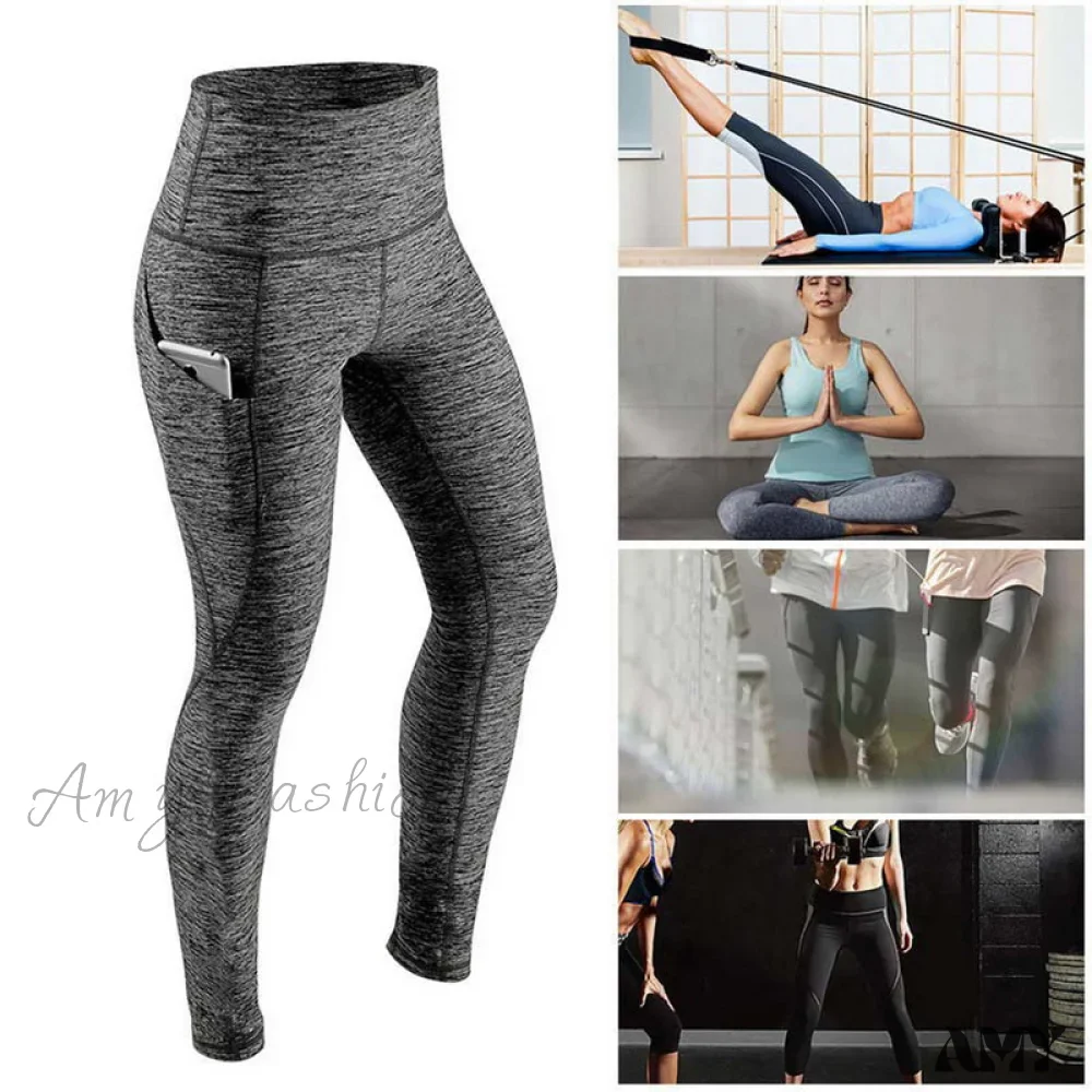 Amy Fashion - Pocket High Waist Push Up Sports leggings - Image 4