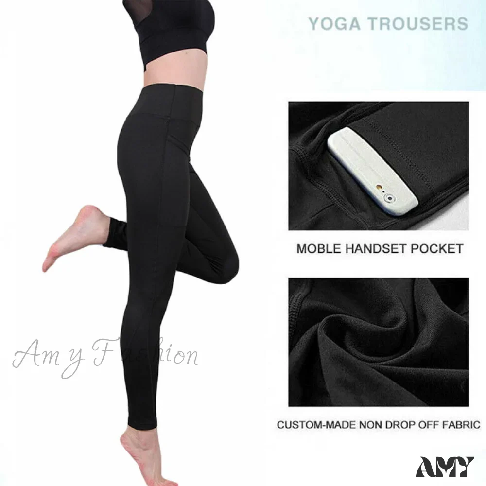 Amy Fashion - Pocket High Waist Push Up Sports leggings - Image 5
