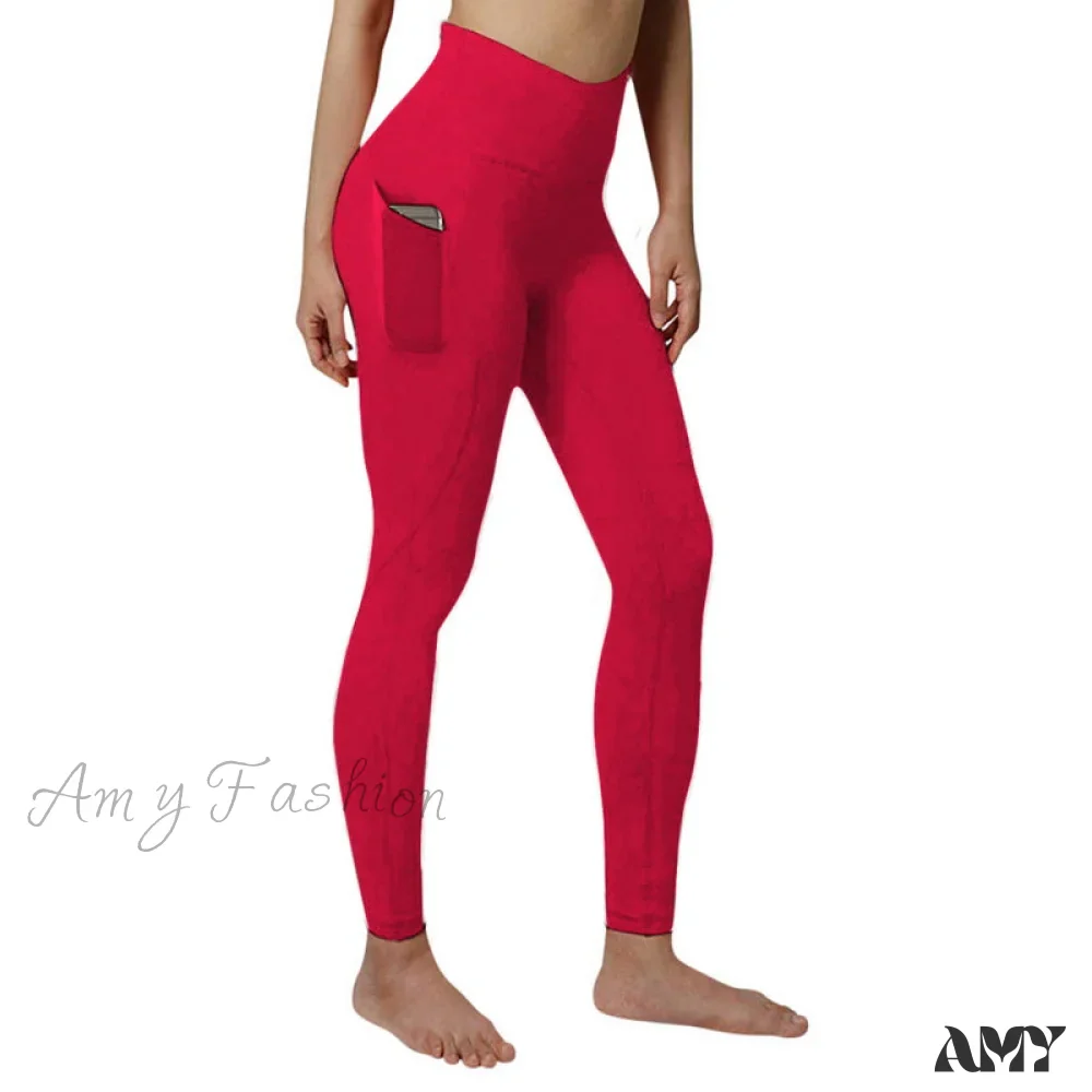 Amy Fashion - Pocket High Waist Push Up Sports leggings - Image 8