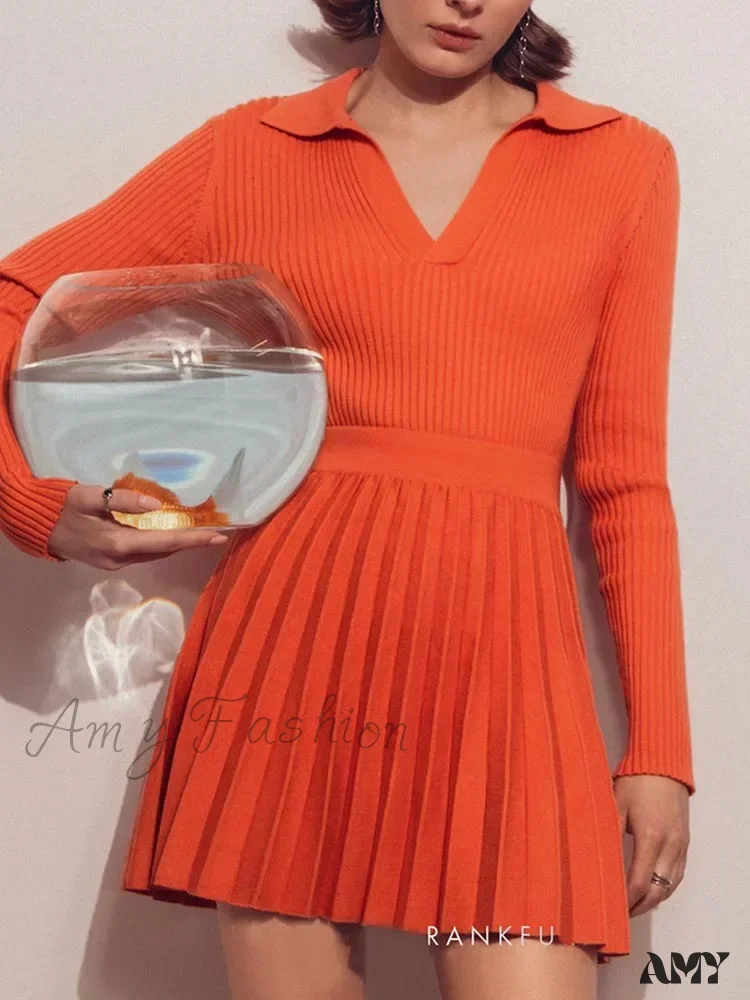 Spring Women's Knitted Blouse Long Sleeve Polo Collar Slim Stylish Cozy Trendy Comfortable Elegant Sweater - Image 8