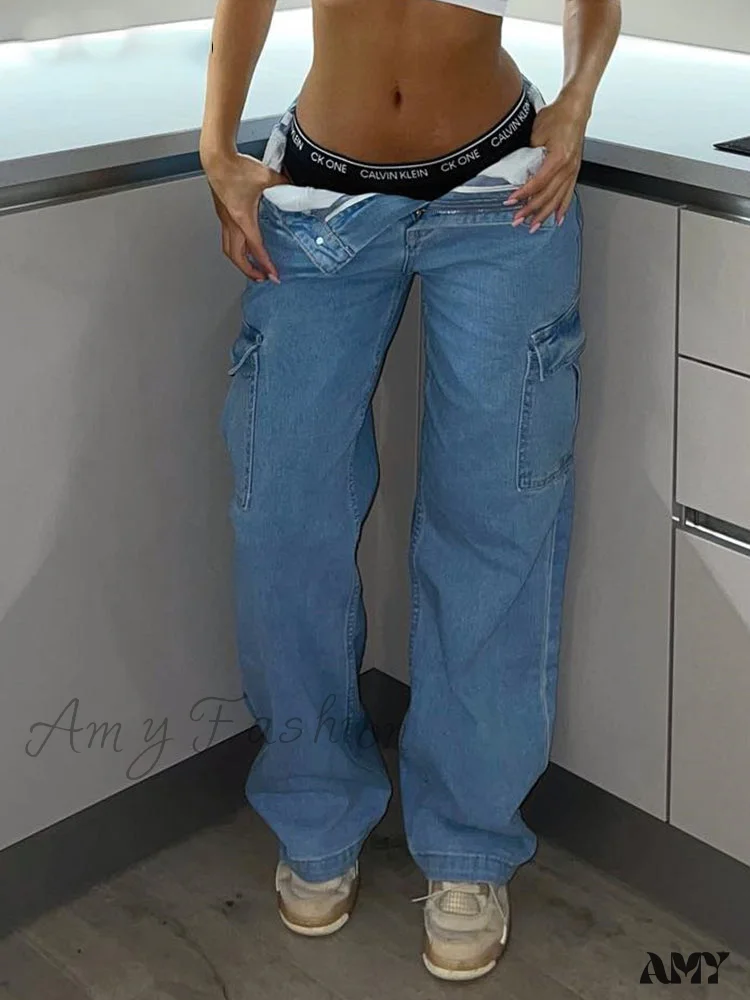 Amy Fashion - Straight Leg Cargo Pants - Image 2