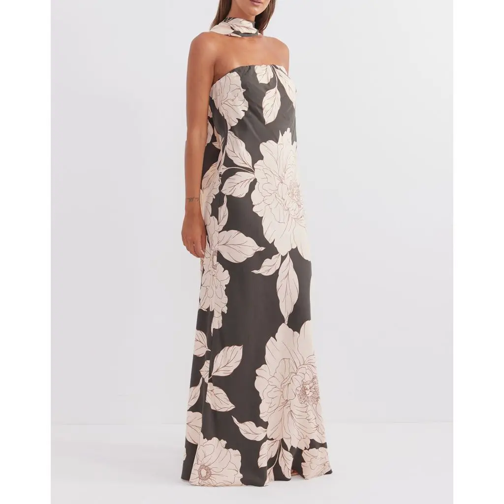 Strapless Floral Slim Tube Vacation Dress - Image 5