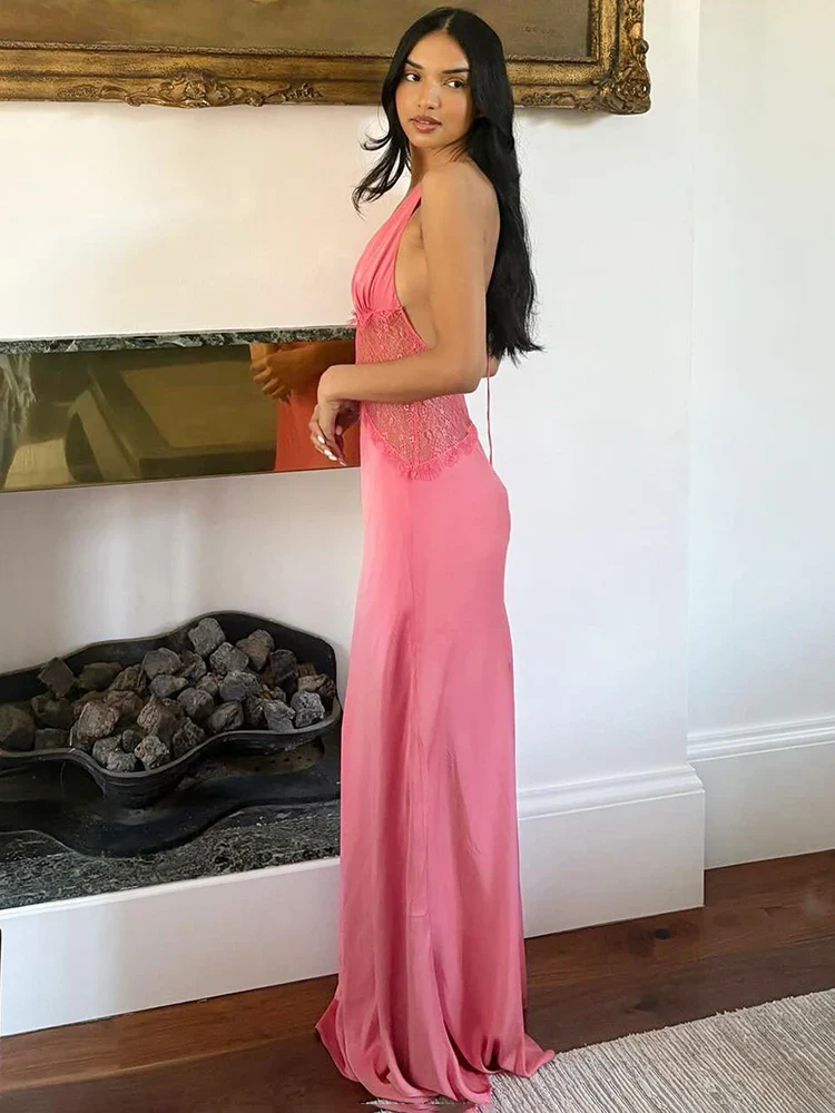 Strapless Ribbon Mesh Beach Maxi Dress - Image 4