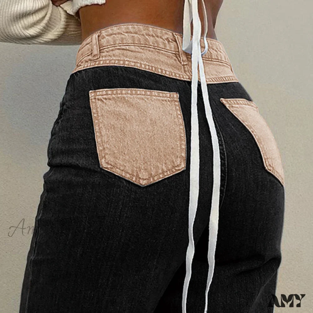 Amy Fashion - Fashion Patchwork Harajuku Aesthetic Pants - Image 4