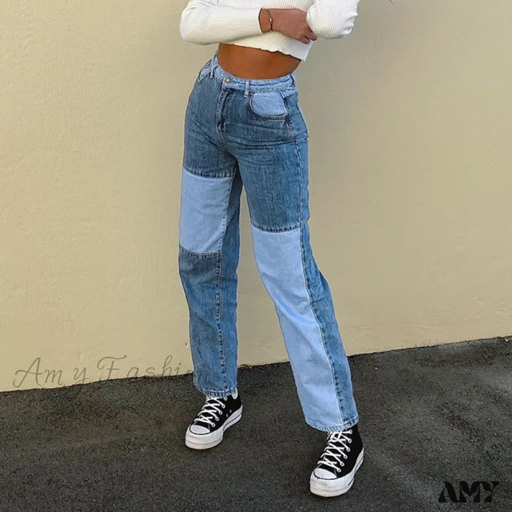 Amy Fashion - Fashion Patchwork Harajuku Aesthetic Pants - Image 6