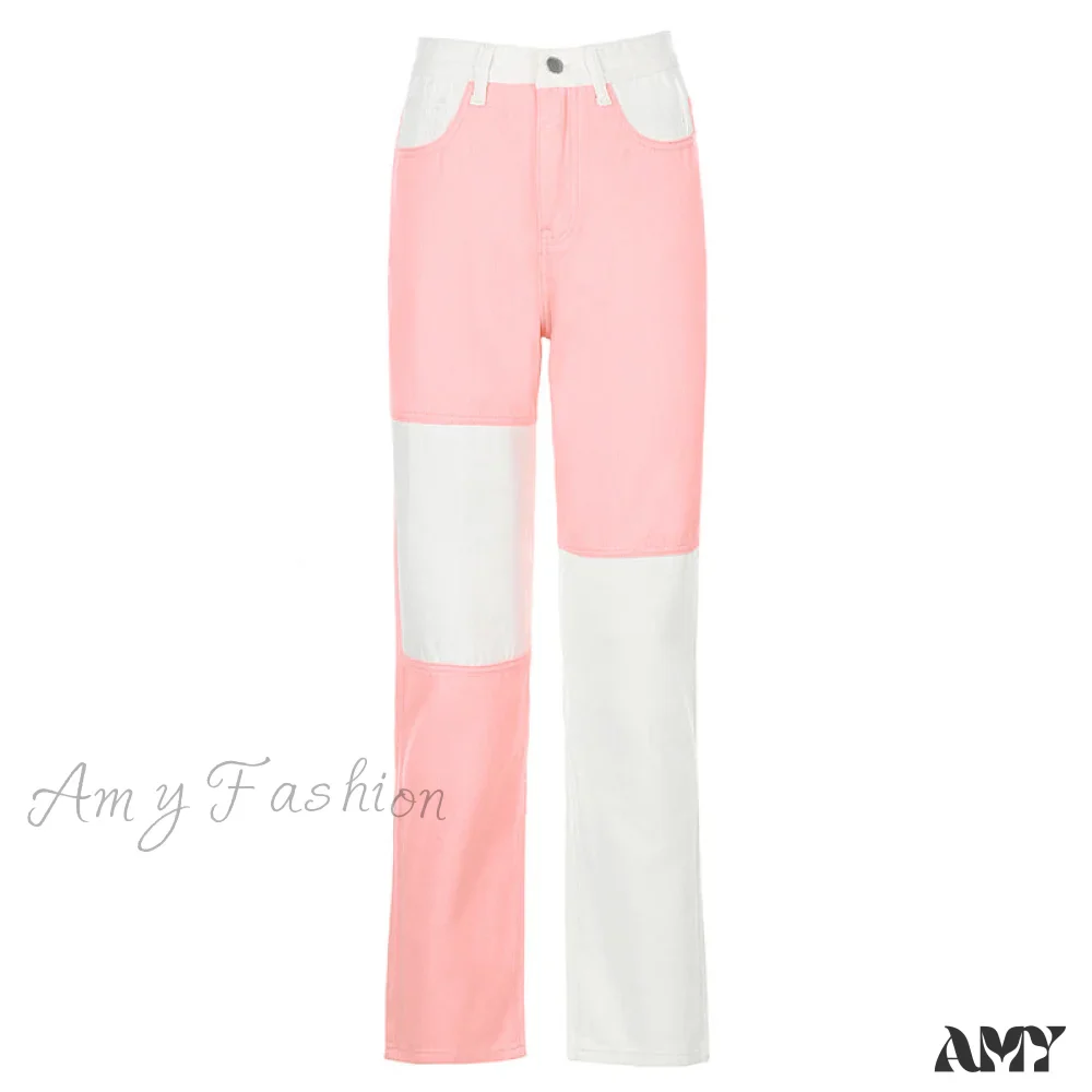 Amy Fashion - Fashion Patchwork Harajuku Aesthetic Pants - Image 7