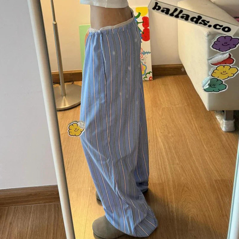 Striped Drawstring Capri Casual Pant - Image 5
