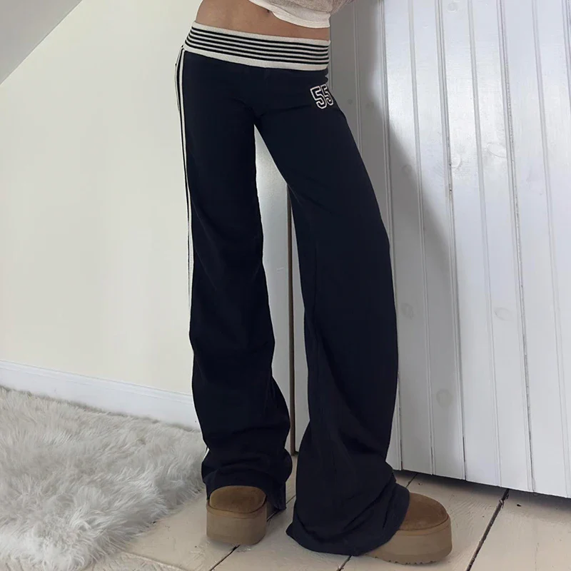 Striped Patchwork Bootcut Pant - Image 2