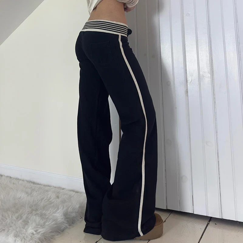 Striped Patchwork Bootcut Pant - Image 3