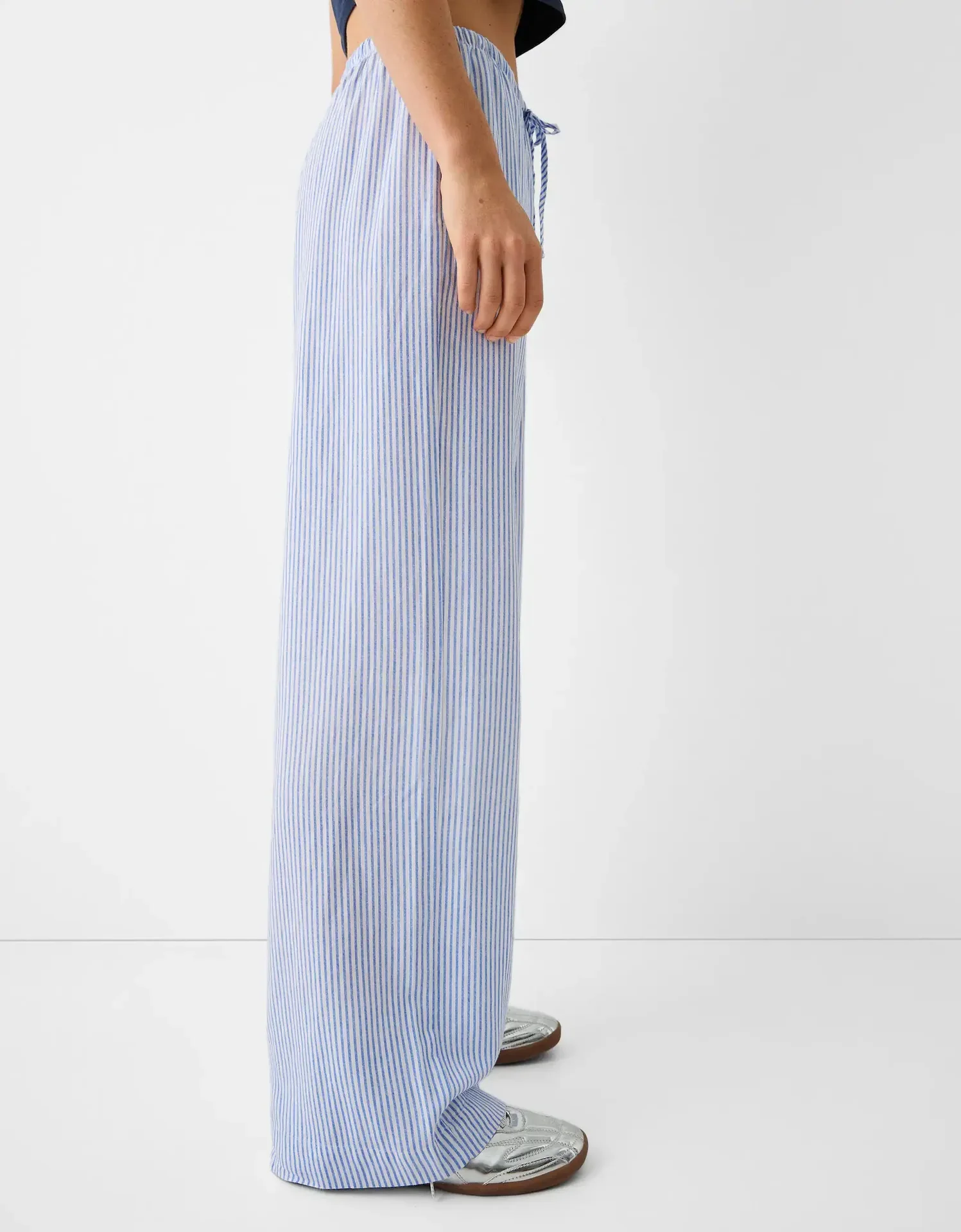 Striped Pink Blue Straight Pant - Image 2