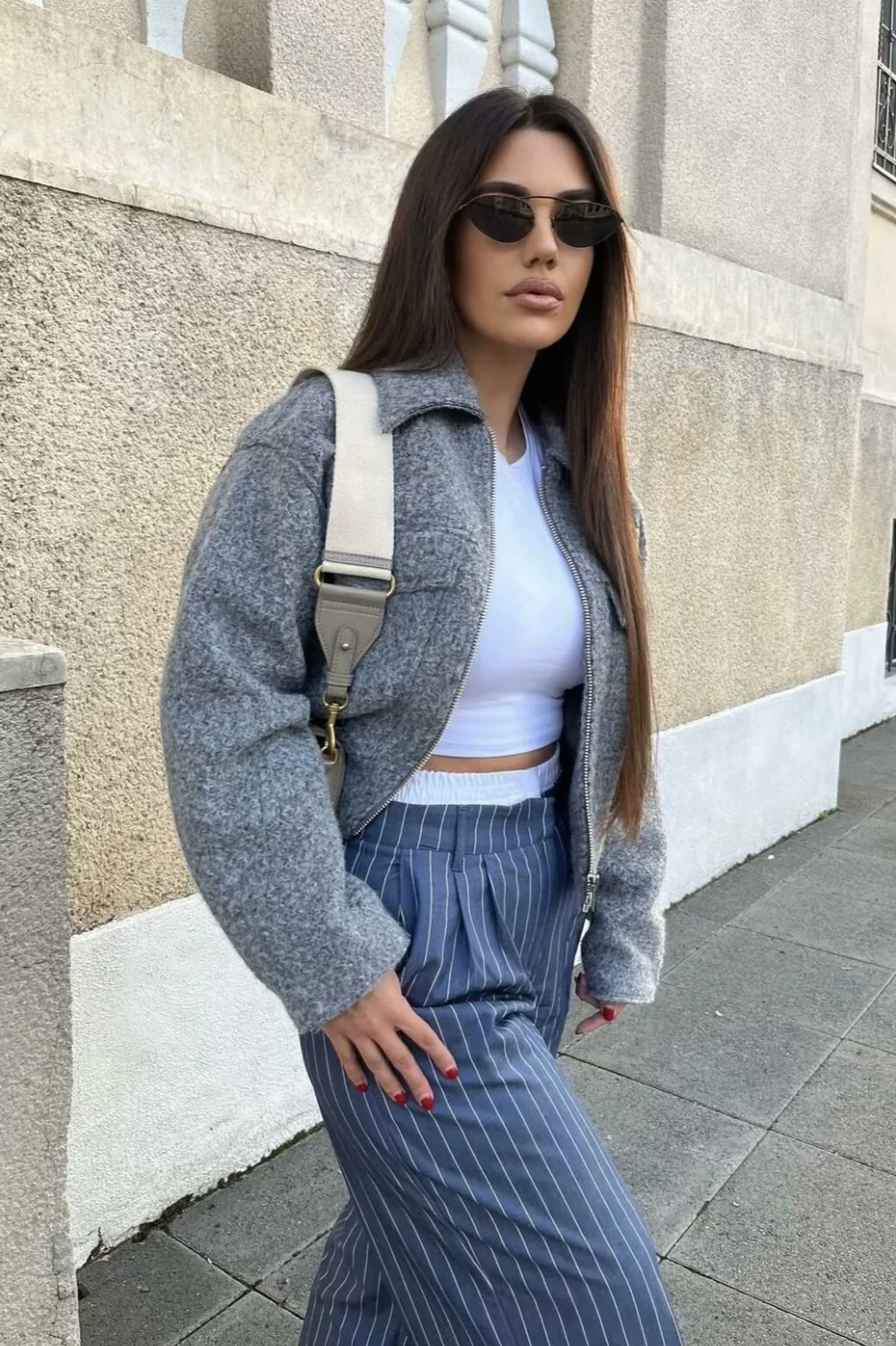 Suede Short Loose Casual Woolen Jacket - Image 2
