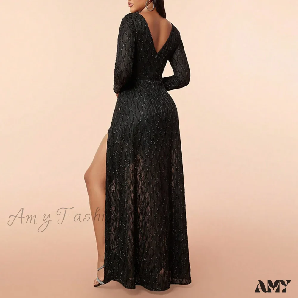 Summer Elegant Embroidered Sleeveless V-Neck Slim Wedding Bridesmaid Long Maxi Dress - Image 2