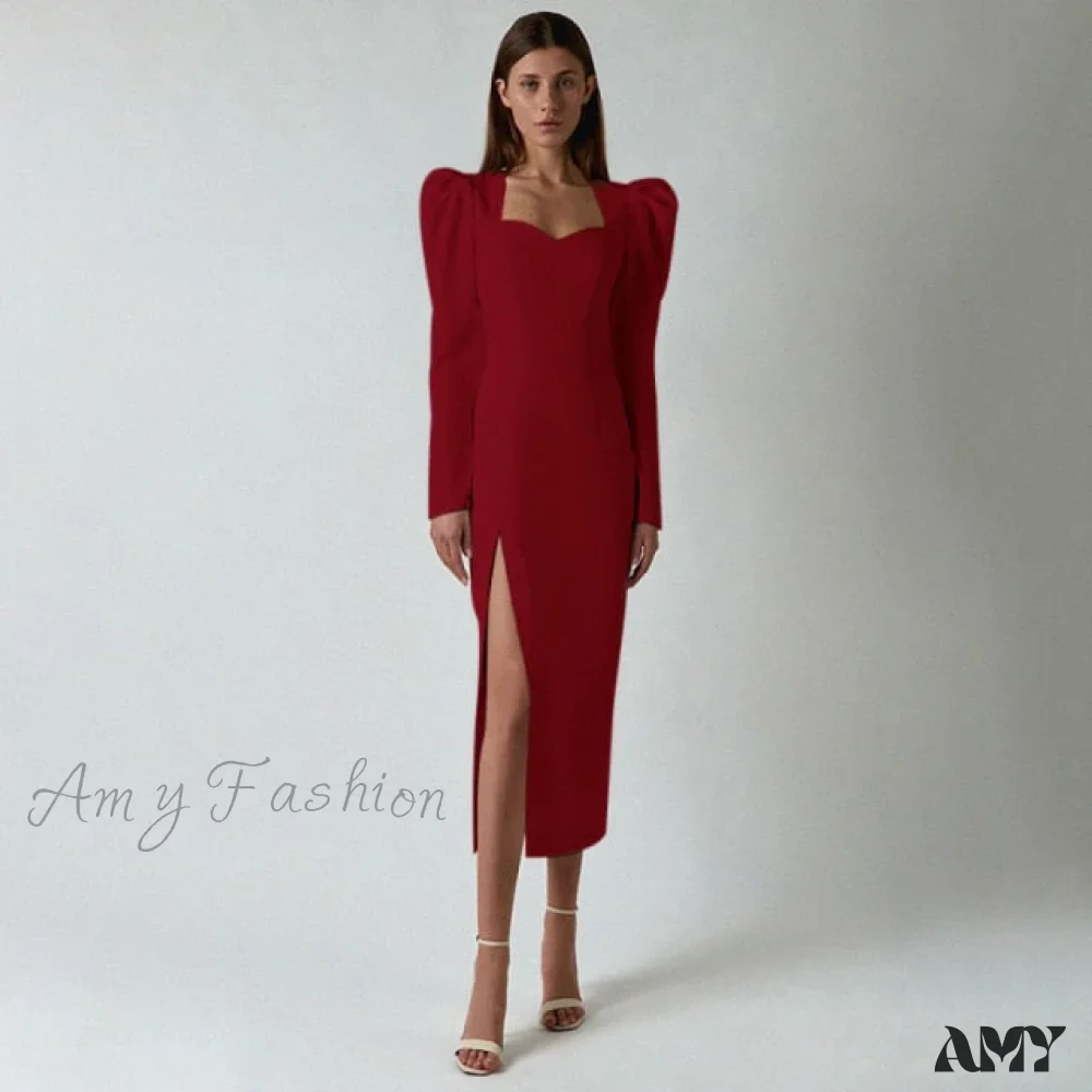 Amy Fashion - Sexy Women Midi Party Dress - Image 3