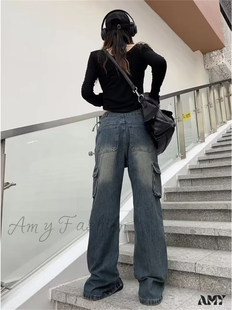 Amy Fashion - Summer Thin Style New High Waisted Skinny Horseshoe Small Flared Straight Leg Jean - Image 3