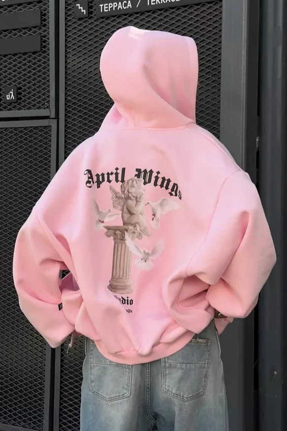 Sweet & Spicy Back Print Loose Zip Hoodie - Image 2