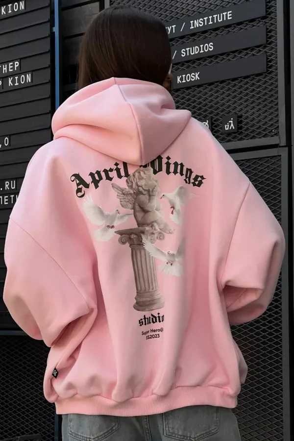 Sweet & Spicy Back Print Loose Zip Hoodie - Image 3