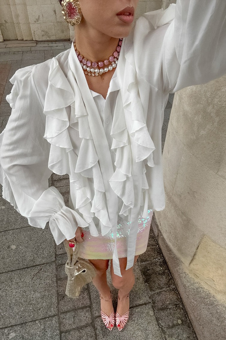Tencel Loose Long-Sleeve Blouse - Image 10