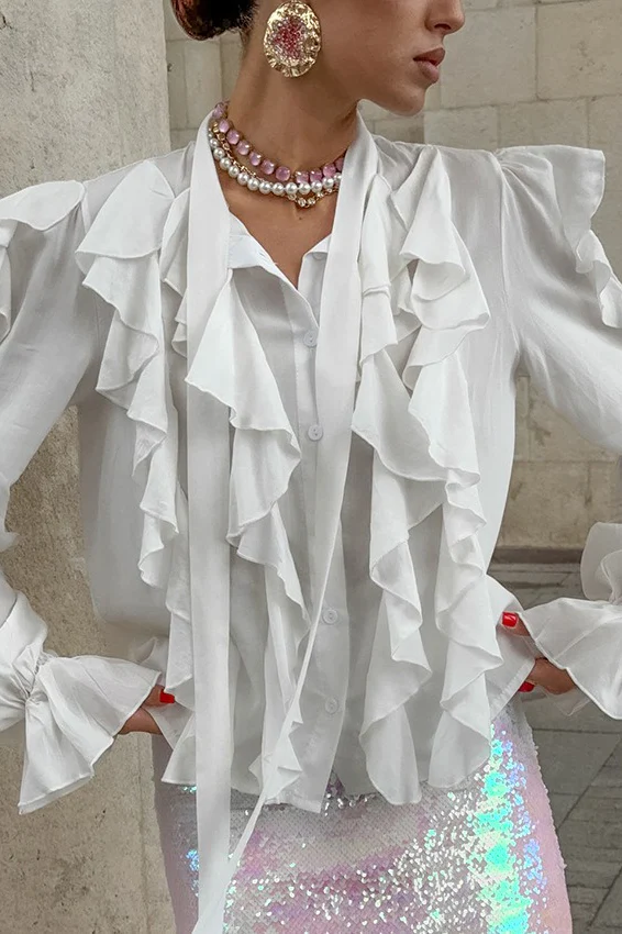 Tencel Loose Long-Sleeve Blouse - Image 6
