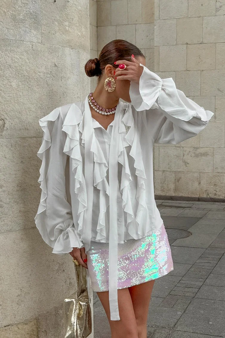 Tencel Loose Long-Sleeve Blouse - Image 8