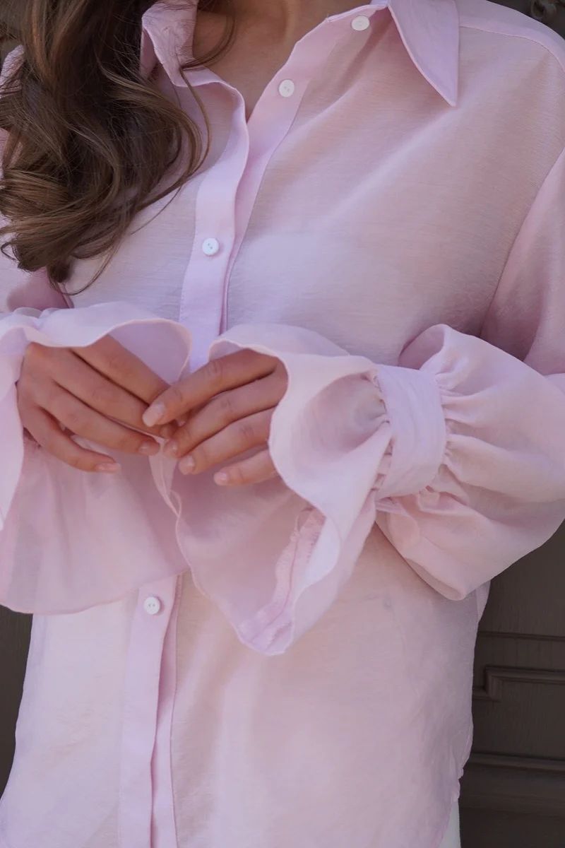 Tencel Loose Long-Sleeve Blouse - Image 6