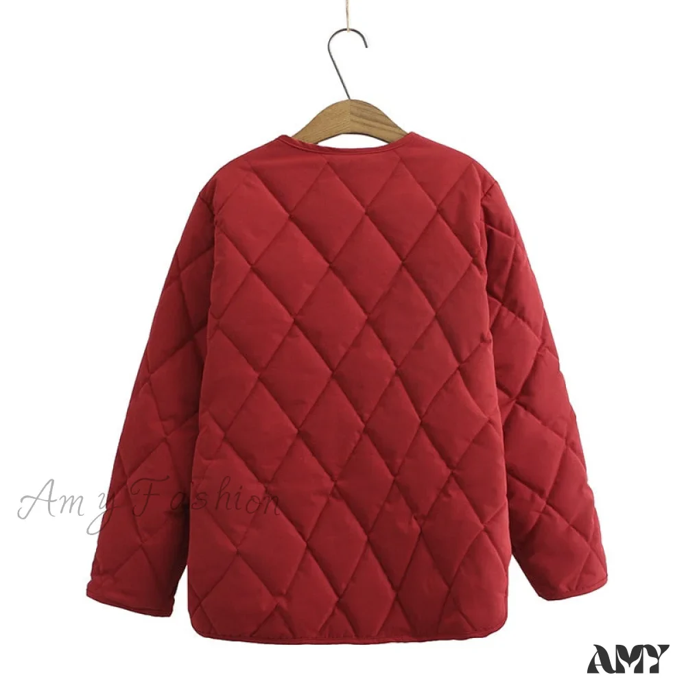 Amy Fashion - Thin Slim Casual V-Neck Coats - Image 4