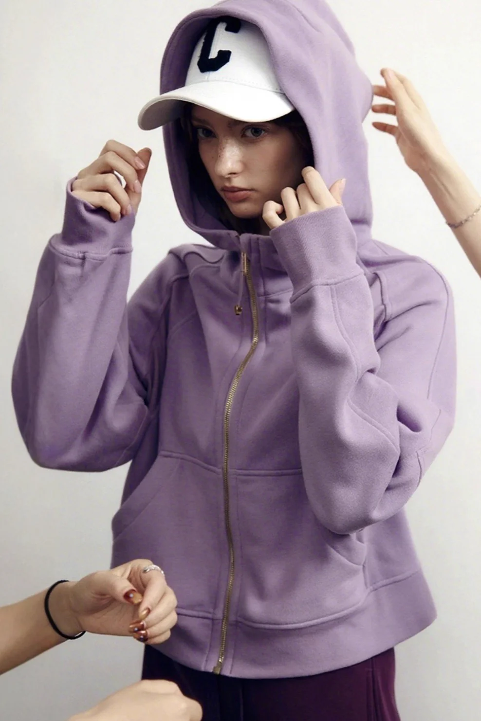 Thin Yoga Hoodie Loose Fit Open Front Hoodie - Image 2