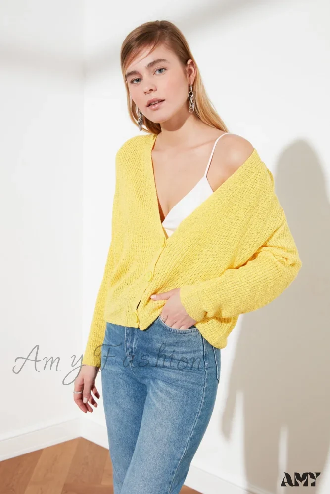 Amy Fashion - Trendyol Button Detail Cardigan - Image 17