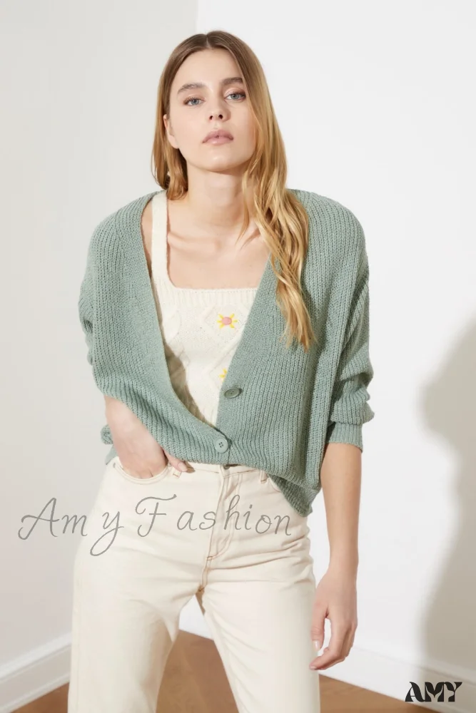 Amy Fashion - Trendyol Button Detail Cardigan - Image 19