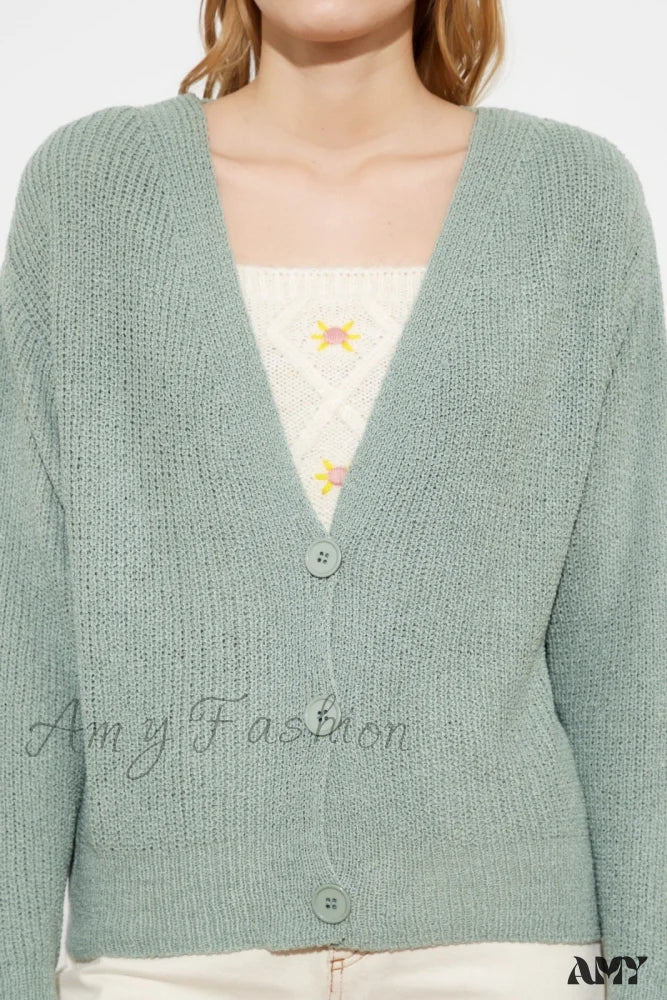 Amy Fashion - Trendyol Button Detail Cardigan - Image 20