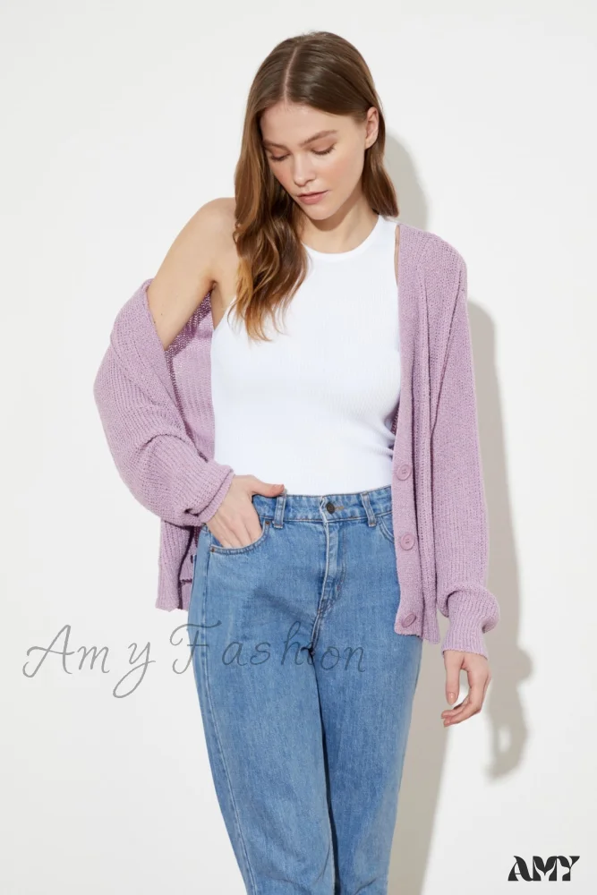 Amy Fashion - Trendyol Button Detail Cardigan - Image 24