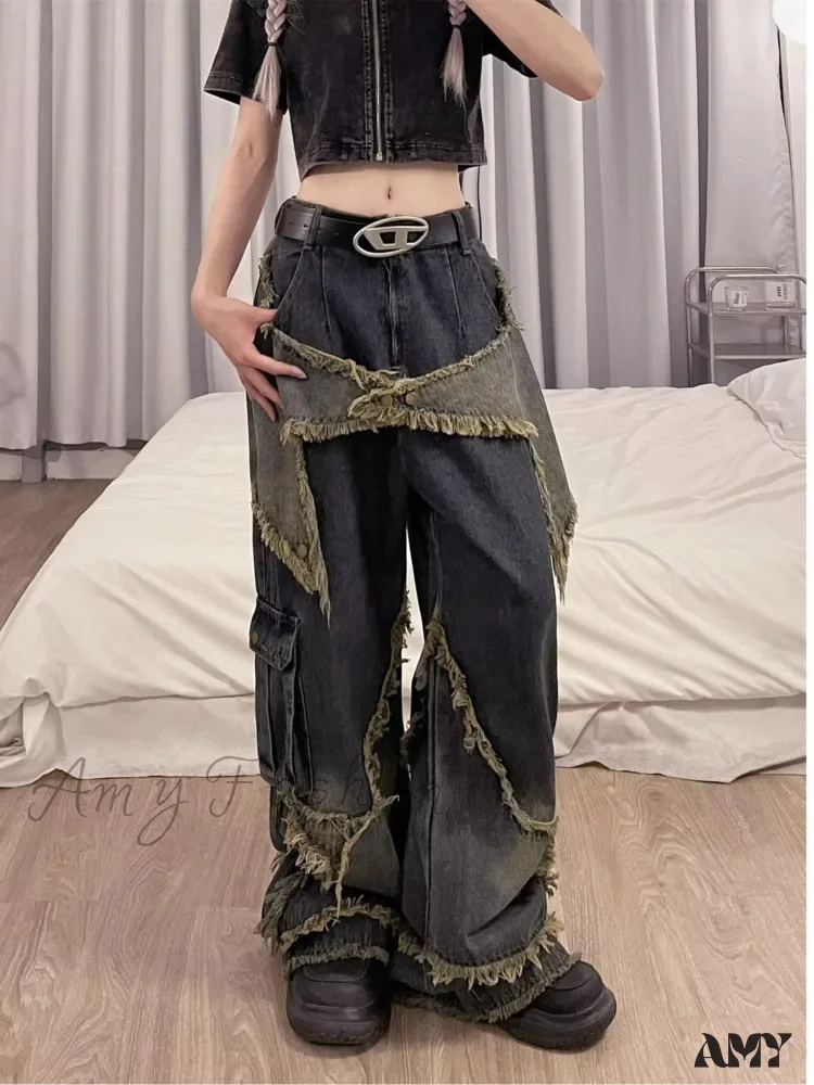 Amy Fashion - Unique Versatile Straight Leg High Waist Summer Loose Wide Leg Vintage Style Women's Jean - Image 2