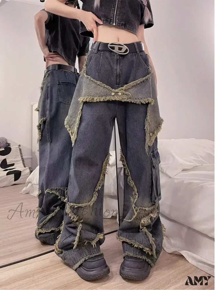 Amy Fashion - Unique Versatile Straight Leg High Waist Summer Loose Wide Leg Vintage Style Women's Jean - Image 3